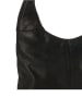 ORE10 Leder-Schultertasche "Vercelli" in Schwarz - (B)30 x (H)40 x (T)14 cm
