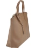 ORE10 Leder-Henkeltasche "Avocetta" in Taupe - (B)48 x (H)30 x (T)12 cm