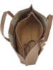 ORE10 Leder-Henkeltasche "Avocetta" in Taupe - (B)48 x (H)30 x (T)12 cm