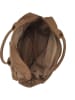 ORE10 Leder-Henkeltasche "Starna" in Taupe - (B)34 x (H)26 x (T)14 cm
