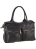 ORE10 Leder-Henkeltasche "Starna" in Dunkelblau - (B)34 x (H)26 x (T)14 cm