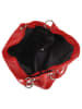 ORE10 Leren handtas "Carre" rood - (B)45 x (H)30 x (D)14 cm