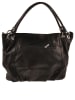 ORE10 Leder-Henkeltasche "Carre" in Schwarz - (B)45 x (H)30 x (T)14 cm
