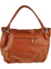 ORE10 Leren shopper "Carre" cognackleurig - (B)45 x (H)30 x (D)14 cm