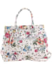 ORE10 Leder-Henkeltasche "Cesena" in Weiß/ Bunt - (B)35 x (H)28 x (T)16 cm