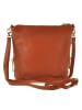 ORE10 Leder-Umhängetasche "Ambly" in Cognac - (B)20 x (H)19 x (T)10 cm