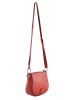ORE10 Leder-Umhängetasche in Rot - (B)17 x (H)19 x (T)6 cm