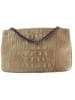 ORE10 Leder-Umhängetasche in Taupe - (B)20 x (H)11 x (T)6,5 cm