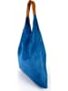 ORE10 Leren schoudertas "Lord" blauw - (B)34 x (H)39 x (D)8 cm