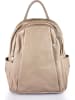 ORE10 Leder-Rucksack "Panda" in Beige - (B)25 x (H)30 x (T)17 cm
