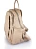 ORE10 Leren rugzak "Panda" beige - (B)25 x (H)30 x (D)17 cm