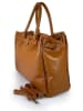 ORE10 Leder-Henkeltasche "Trast" in Hellbraun - (B)38 x (H)28 x (T)15 cm