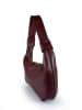 ORE10 Leder-Schultertasche "Brasi" in Bordeaux - (B)38 x (H)21 x (T)4 cm