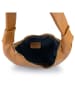 ORE10 Leder-Schultertasche "Brasi" in Hellbraun - (B)38 x (H)21 x (T)4 cm