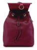 ORE10 Leder-Rucksack "Bosar" in Bordeaux - (B)33 x (H)36 x (T)11 cm
