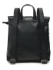 ORE10 Leder-Rucksack "Estro" in Schwarz - (B)33 x (H)38 x (T)14 cm