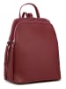 ORE10 Leder-Rucksack "Olow" in Bordeaux - (B)30 x (H)33 x (T)16 cm