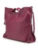 ORE10 Leder-Henkeltasche "Molin" in Lila - (B)39 x (H)33 x (T)13 cm