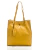 ORE10 Leder-Schultertasche "Aram" in Gelb - (B)34 x (H)28 x (T)12 cm