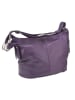 ORE10 Leder-Umhängetasche "Roers" in Lila - (B)34 x (H)24 x (T)12 cm