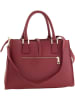 ORE10 Leder-Henkeltasche "Mida" in Rot - (B)35 x (H)25 x (T)11 cm