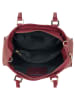 ORE10 Leder-Henkeltasche "Mida" in Rot - (B)35 x (H)25 x (T)11 cm