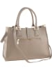 ORE10 Leder-Henkeltasche "Mida" in Beige - (B)35 x (H)25 x (T)11 cm