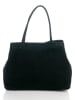 ORE10 Leren shopper "Plaso" zwart - (B)41 x (H)28 x (D)7 cm