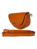 ORE10 Leder-Umhängetasche "Brais" in Cognac - (B)26 x (H)17 x (T)8 cm