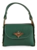 ORE10 Leren handtas "Raser" groen - (B)17 x (H)12 x (D)6 cm
