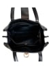 ORE10 Leder-Henkeltasche "Senio" in Schwarz - (B)28 x (H)22 x (T)13 cm