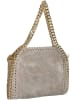 ORE10 Leder-Schultertasche in Beige - (B)22 x (H)23 x (T)6 cm