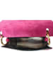 ORE10 Leder-Schultertasche in Fuchsia - (B)22 x (H)17 x (T)10 cm