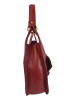 ORE10 Leren schoudertas "Miser" rood - (B)35 x (H)30 x (D)9 cm