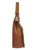 ORE10 Leder-Schultertasche "Miser" in Hellbraun - (B)35 x (H)30 x (T)9 cm