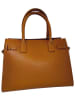 ORE10 Leder-Henkeltasche "Waser" in Hellbraun - (B)28 x (H)20 x (T)13 cm