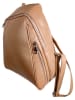 Florence Bags Leder-Rucksack "Lacona" in Beige - (B)34 x (H)28 x (T)16 cm