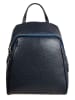 Florence Bags Leder-Rucksack "Lacona" in Dunkelblau - (B)34 x (H)28 x (T)16 cm