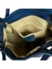 Florence Bags Leder-Henkeltasche "Chiessi" in Dunkelblau - (B)40 x (H)30 x (T)15 cm
