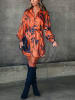 Milan Kiss Kleid in Orange/ Blau