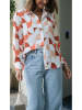 Milan Kiss Bluse in Weiß/ Orange