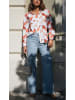 Milan Kiss Bluse in Weiß/ Orange