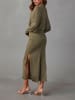Milan Kiss Kleid in Khaki