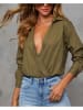 Milan Kiss Bluse in Khaki