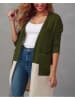 Milan Kiss Cardigan in Khaki/ Creme