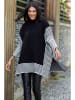 Milan Kiss Poncho zwart/wit