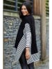 Milan Kiss Poncho zwart/wit