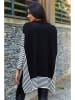 Milan Kiss Poncho zwart/wit