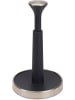 JosephJoseph Keukenrolhouder "Push & Tear" zilverkleurig/zwart - (H)28 x Ø 16 cm