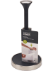 JosephJoseph Keukenrolhouder "Push & Tear" zilverkleurig/zwart - (H)28 x Ø 16 cm